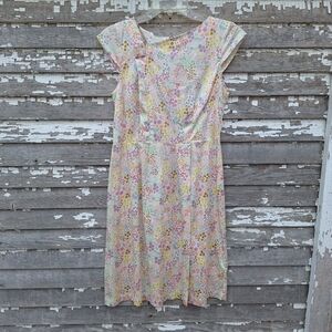 Savile Row Floral Cap Sleeve Dress Size 4 NWT